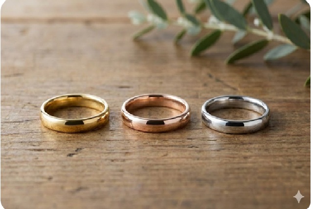3種類のゴールドの指輪